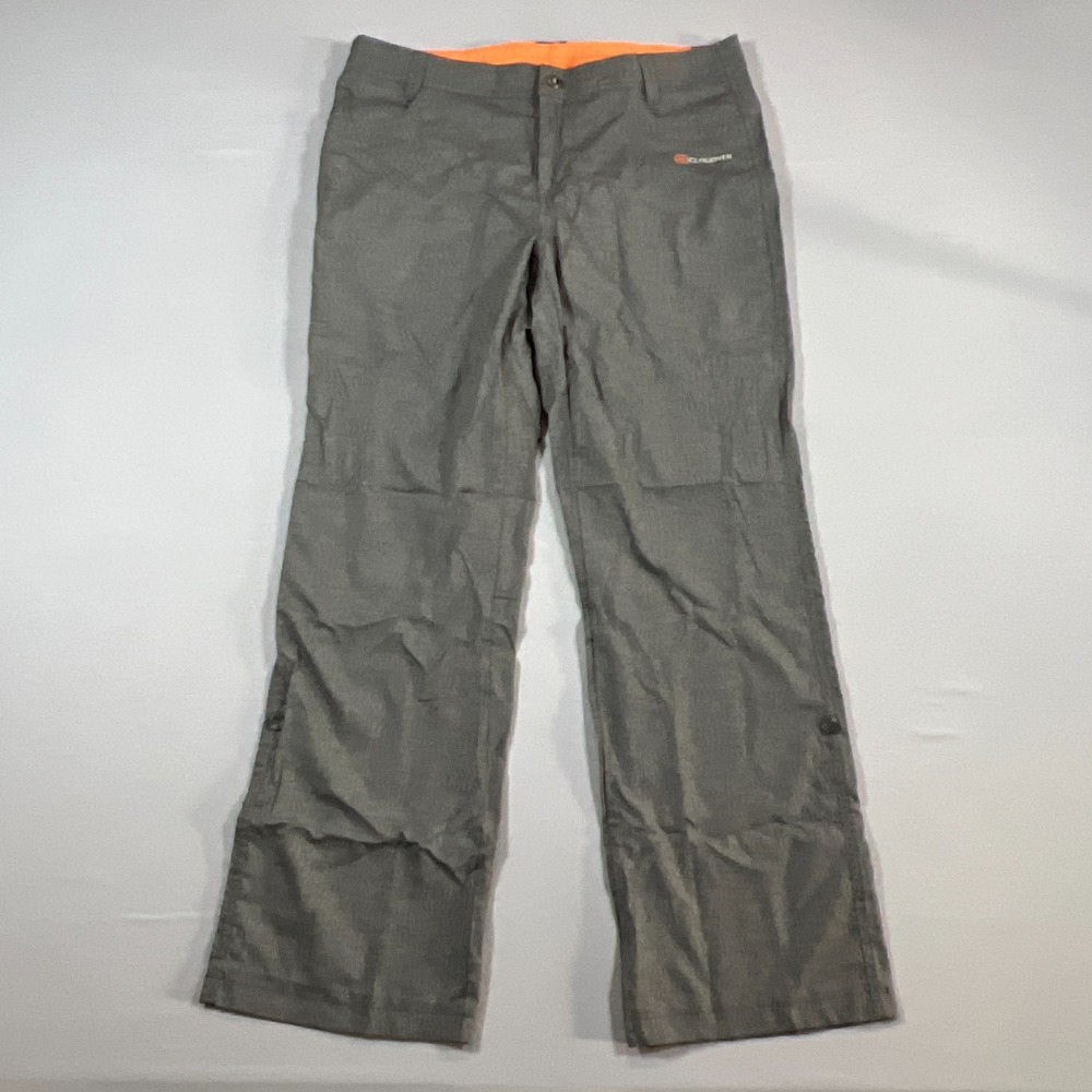 Cloudveil Hiking Pants Womens Large Gray Nylon Stretch Mid Rise Camping Hunting